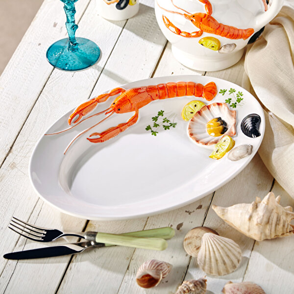 Edelweiss Italy Beyaz Seramik Servis Tabağı-1