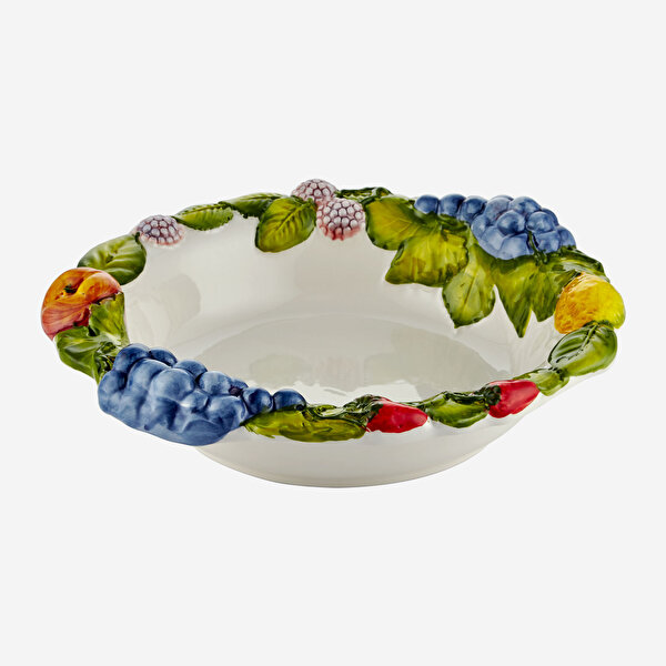 Edelweiss Italy Beyaz Seramik Servis Kasesi