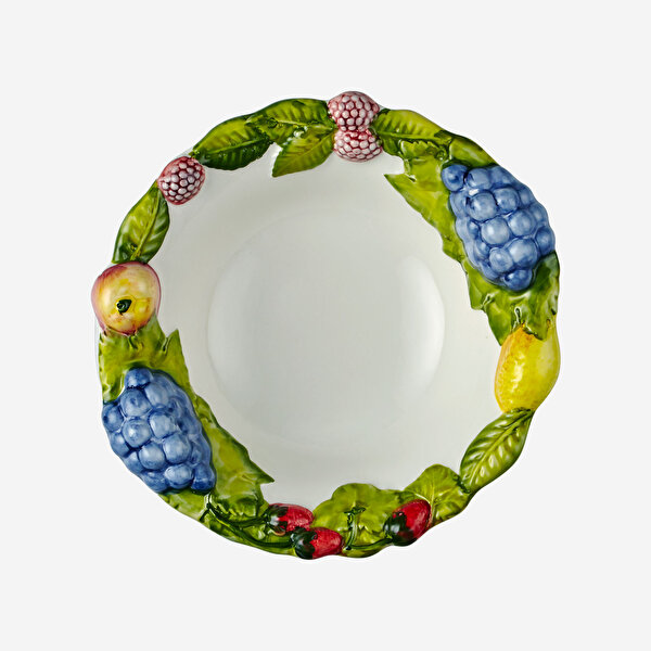 Edelweiss Italy Beyaz Seramik Servis Kasesi-3