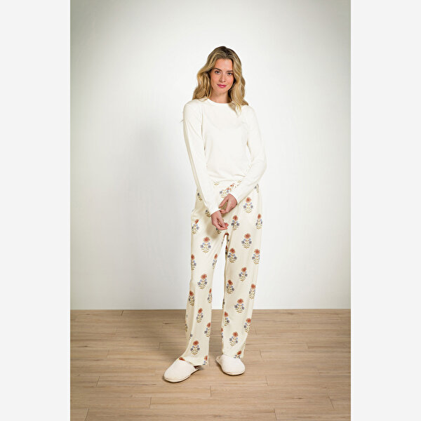 Pip Studio Belin Beyaz Viscose Pantolon-10