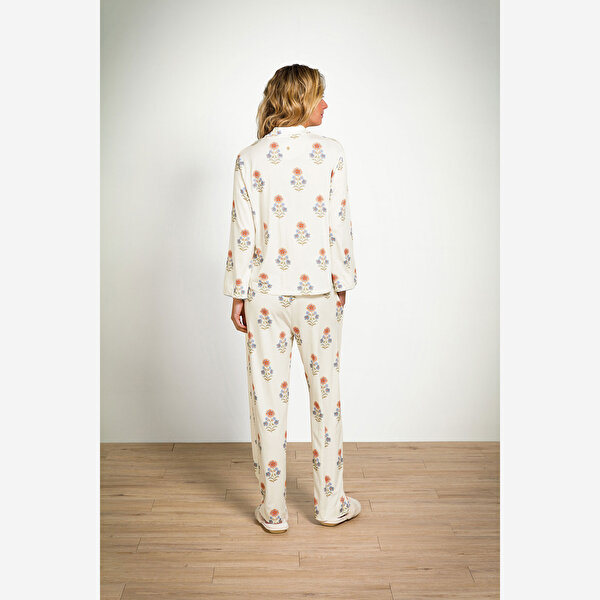 Pip Studio Belin Beyaz Viscose Pantolon-9