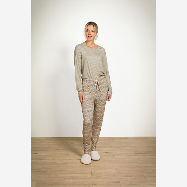 Pip Studio Bobien Haki Viscose Pantolon-1