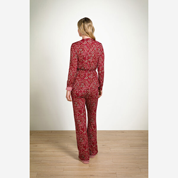 Pip Studio Blake Kırmızı Viscose Pantolon-8