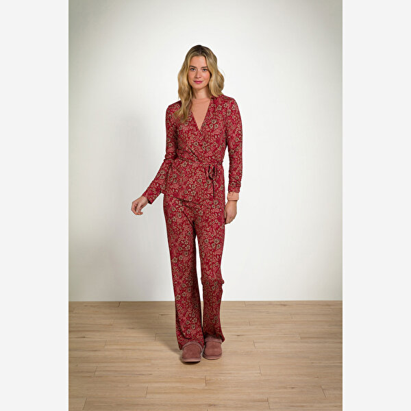 Pip Studio Blake Kırmızı Viscose Pantolon-7