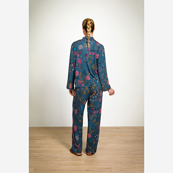 Pip Studio Faye Mavi Viscose Bluz-8