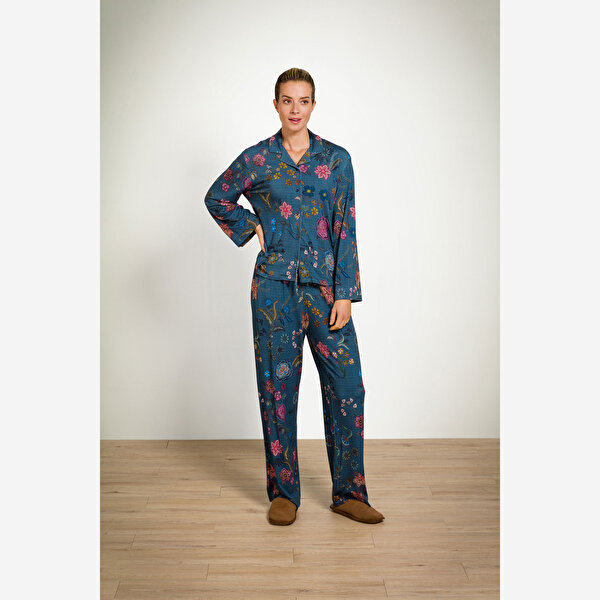 Pip Studio Faye Mavi Viscose Bluz-7