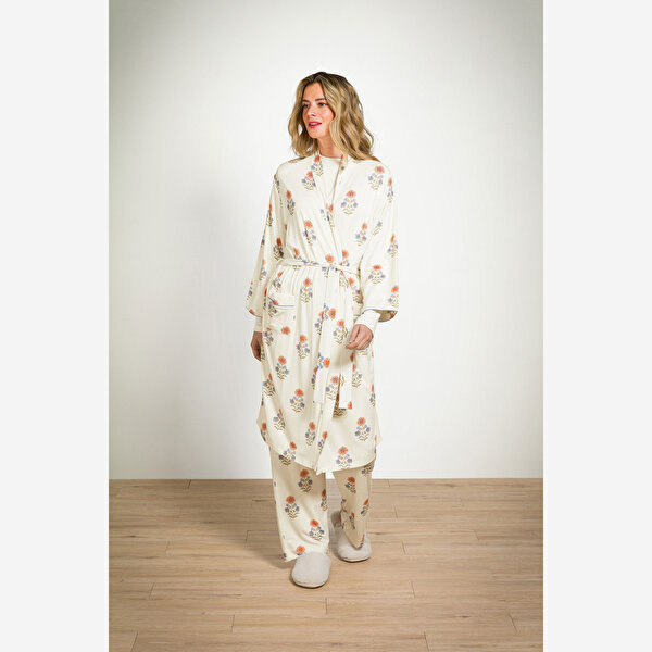 Pip Studio Naomi Beyaz Viscose Kimono-8