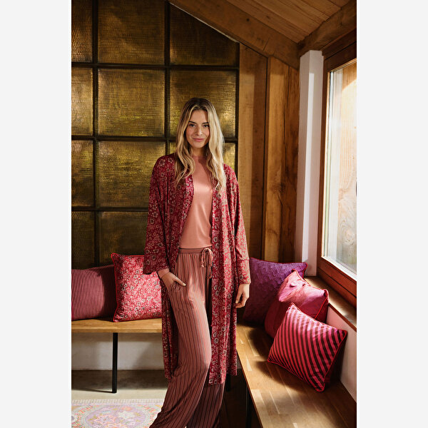 Pip Studio Naomi Kırmızı Viscose Kimono-12