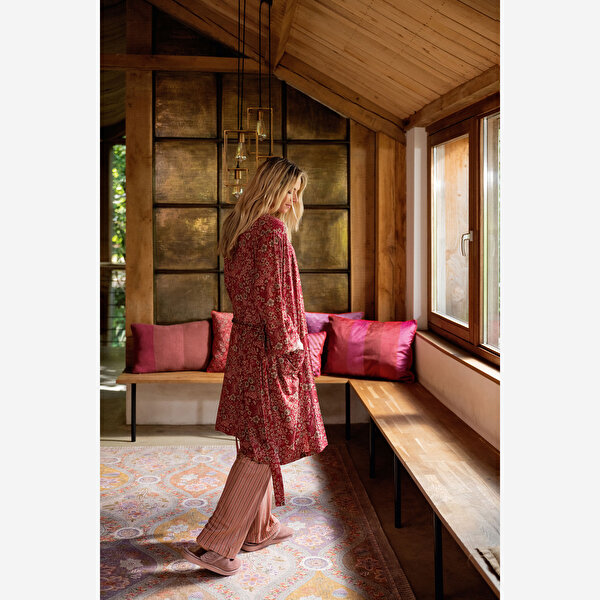 Pip Studio Naomi Kırmızı Viscose Kimono-14
