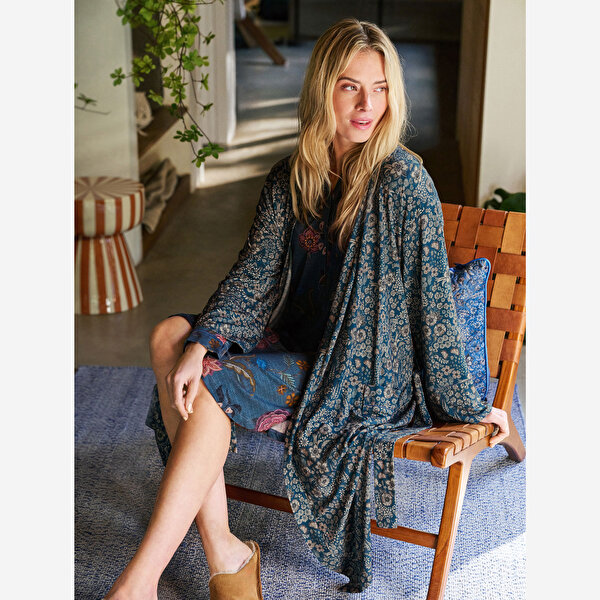 Pip Studio Naomi Mavi Viscose Kimono-6