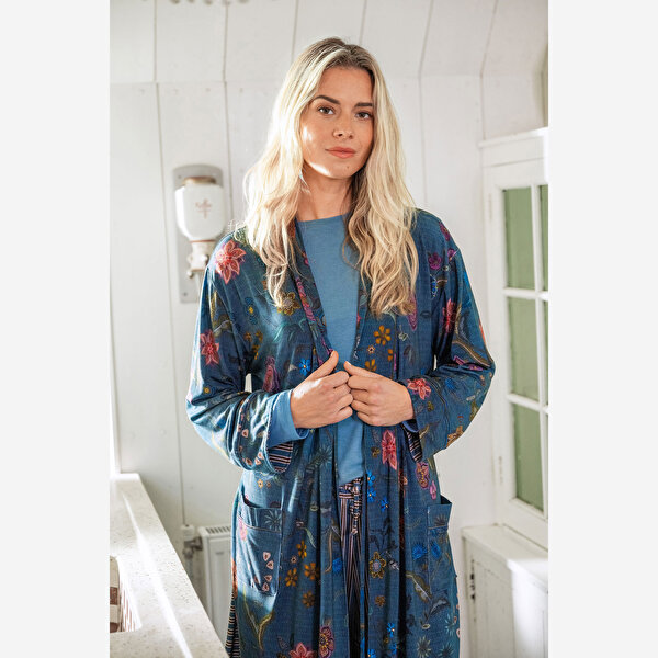 Pip Studio Nisha Mavi Viscose Kimono-8