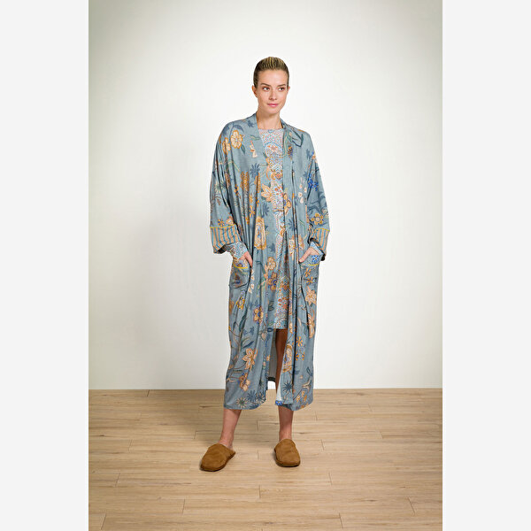 Pip Studio Noa Mavi Viscose Kimono-7