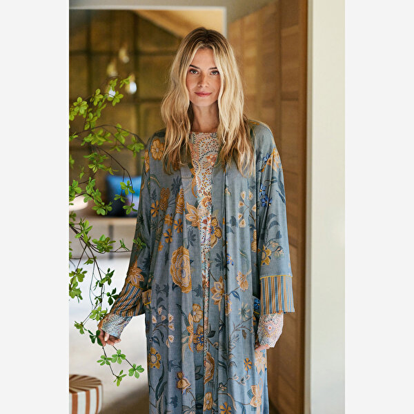 Pip Studio Noa Mavi Viscose Kimono-11