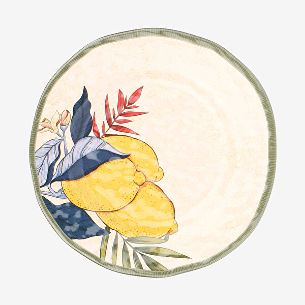 Rose & Tulipani Milano Limu Bej Melamin Kahvaltı Tabağı-2