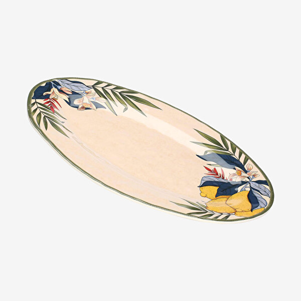 Rose & Tulipani Milano Limu Bej Melamin Tepsi-2