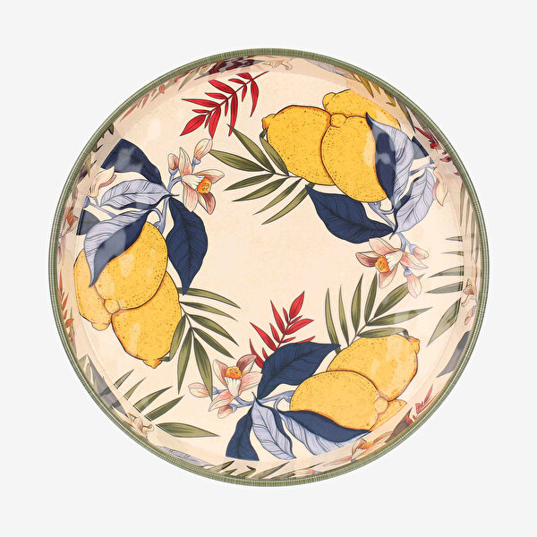 Rose & Tulipani Milano Limu Bej Melamin Tepsi-1