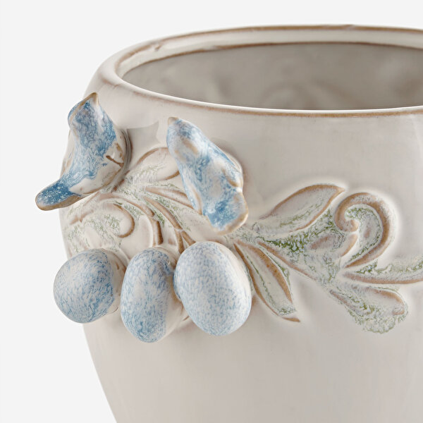 Rose & Tulipani Milano Sulramo Gri Seramik Vazo-1