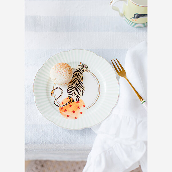 Yvonne Ellen Animals Pembe Porselen Pasta Tabağı-7