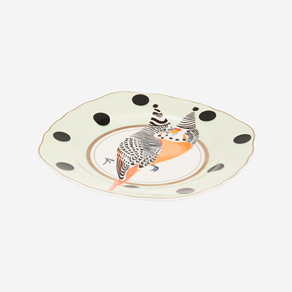 Yvonne Ellen Animals Beyaz Porselen Pasta Tabağı-2