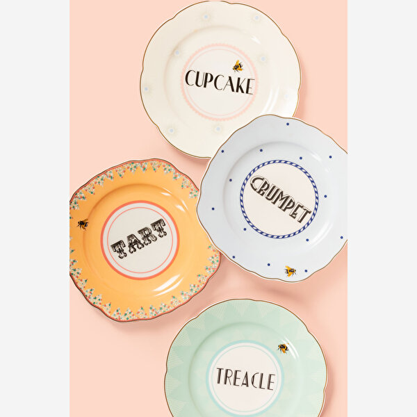 Yvonne Ellen Animals Beyaz Porselen Pasta Tabağı-1