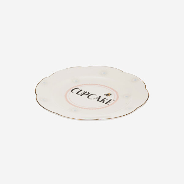 Yvonne Ellen Animals Beyaz Porselen Pasta Tabağı-3