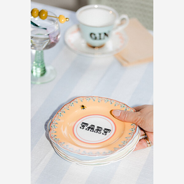 Yvonne Ellen Animals Beyaz Porselen Pasta Tabağı-12