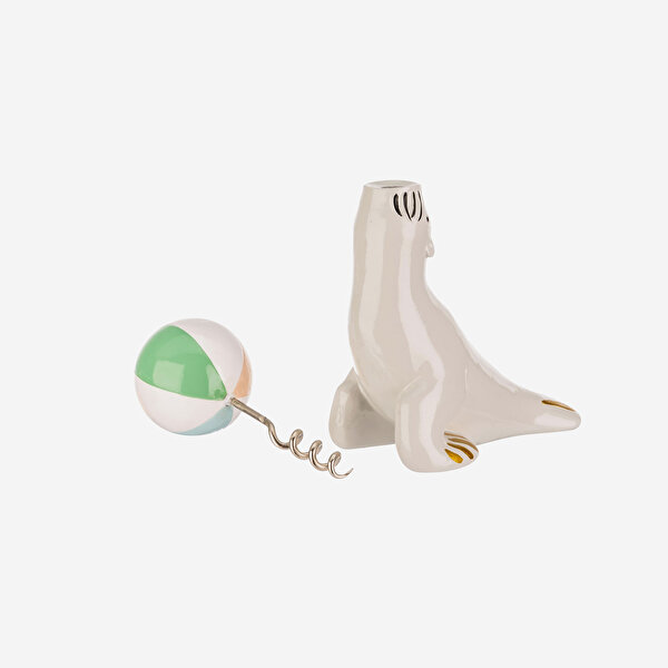 Yvonne Ellen Animals Beyaz Porselen Tirbuşon-2