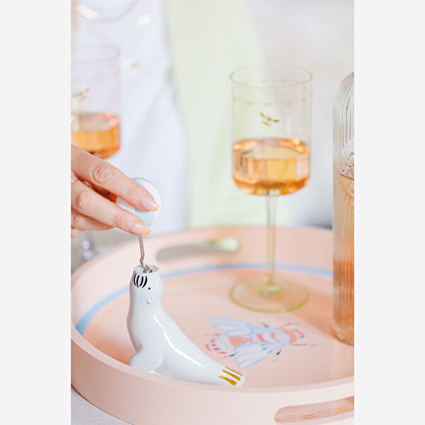 Yvonne Ellen Animals Beyaz Porselen Tirbuşon-5