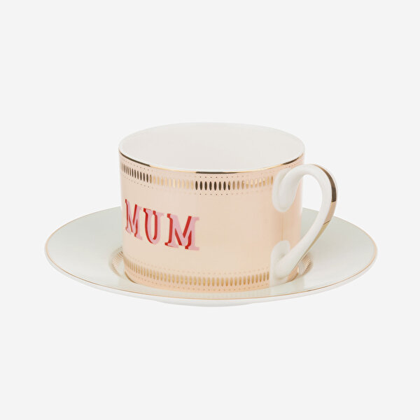 Yvonne Ellen Animals Pembe Porselen Çay Fincanı