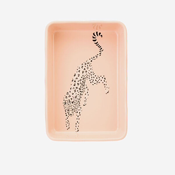 Yvonne Ellen Animals Pembe Stoneware Fırın Kabı-2