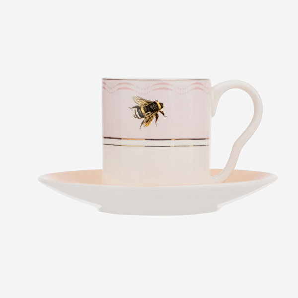 Yvonne Ellen Animals Pembe Porselen Kahve Fincan Seti-2