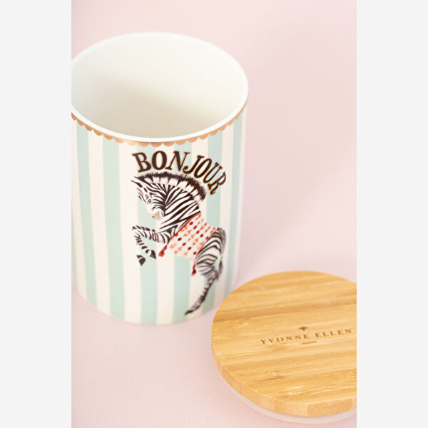 Yvonne Ellen Animals Yeşil Porselen Saklama Kabı-2