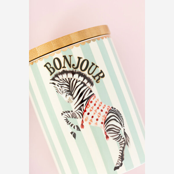 Yvonne Ellen Animals Yeşil Porselen Saklama Kabı-3