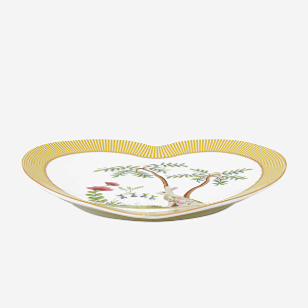 Pip Studio La Majorelle Sarı Porselen Kalpli Tabak Seti-3