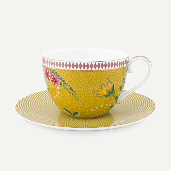 Pip Studio La Majorelle Sarı Porselen Çay Fincan Seti-6