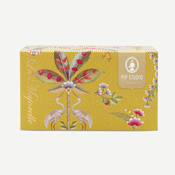 Pip Studio La Majorelle Sarı Porselen Kahve Fincan Seti-3