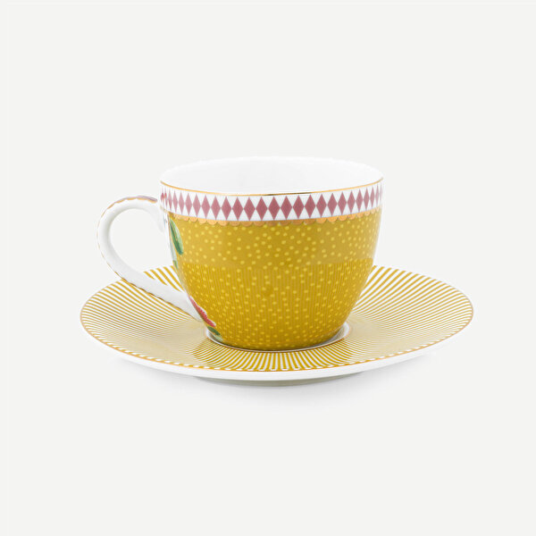 Pip Studio La Majorelle Sarı Porselen Kahve Fincan Seti-4